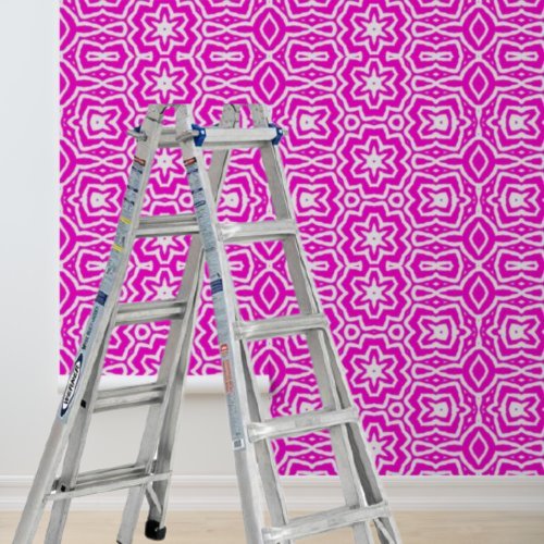 Peel and Stick Wallpaper Pink White Graphic   Wallpaper