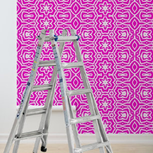 Peel and Stick Wallpaper Pink White Graphic Wallpaper