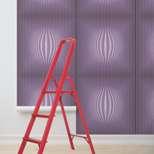 Peel and Stick Wallpaper Purple Circles Stripes Wallpaper