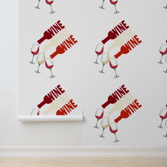 Peel and Stick Wallpaper red white wine 