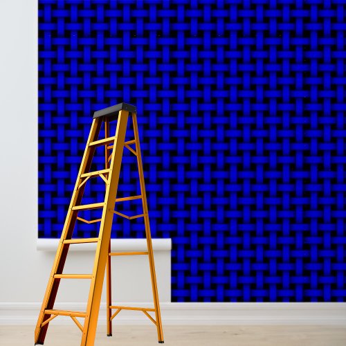 Peel and Stick Wallpaper Royal Blue Weave design Wallpaper