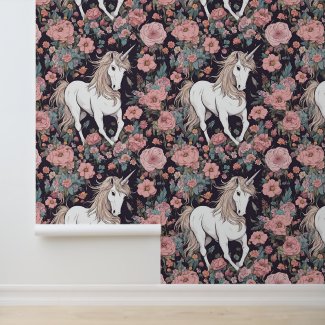 Peel and Stick Wallpaper Unicorn Mythical Horse
