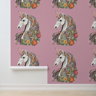 Peel and Stick Wallpaper Unicorn Mythical Horse 