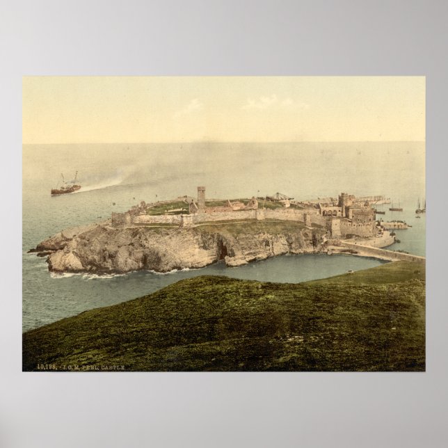 Peel Castle, St Patrick's Isle, Isle of Man Poster (Front)