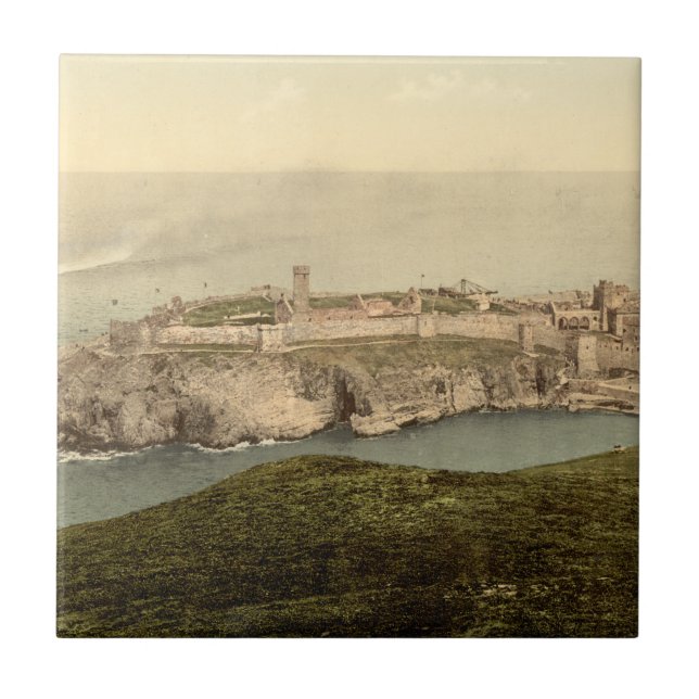 Peel Castle, St Patrick's Isle, Isle of Man Tile (Front)