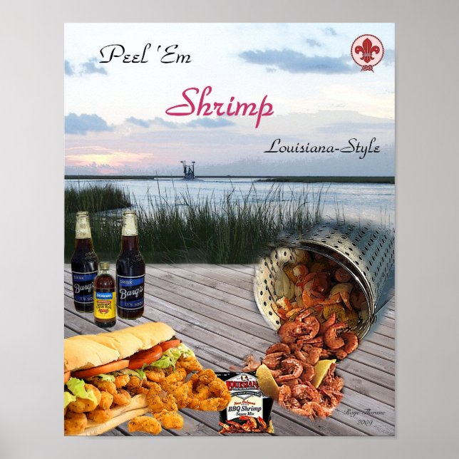 Peel Em Shrimp Poster (Front)