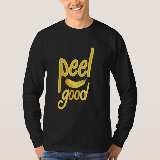 Peel Good  Women Banana Yellow Fruit Love 1 T-Shirt (Front)