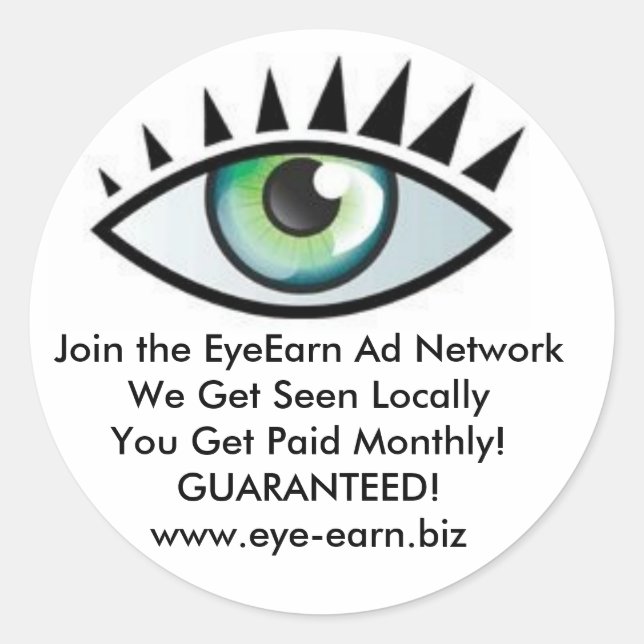 Peel-n-Stick Income Builder Classic Round Sticker (Front)