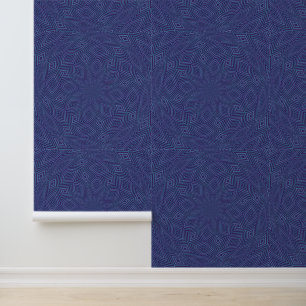 Peel Stick Blue Diamonds Circles Geometric Wallpaper