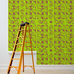 Peel Stick Modern Geometric Pattern Lime Pattern Wallpaper