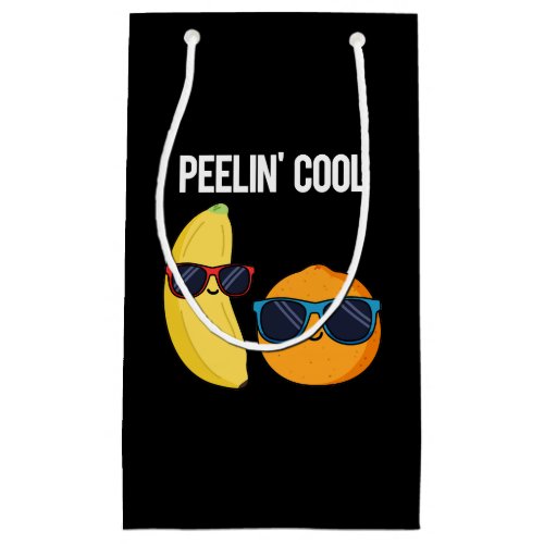 Peelin Cool Funny Fruit Pun Dark BG Small Gift Bag