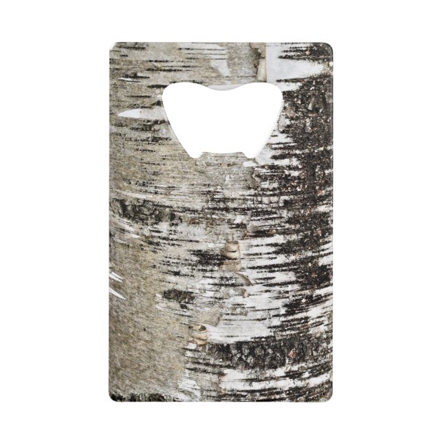Peeling Birch Bark Print  Credit Card Bottle Opener (Front)