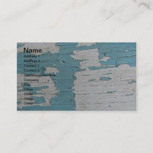 Peeling Blue and White Paints Business Card Template