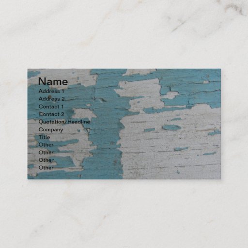 Customizable Peeling Blue and White Paints Business Card Template