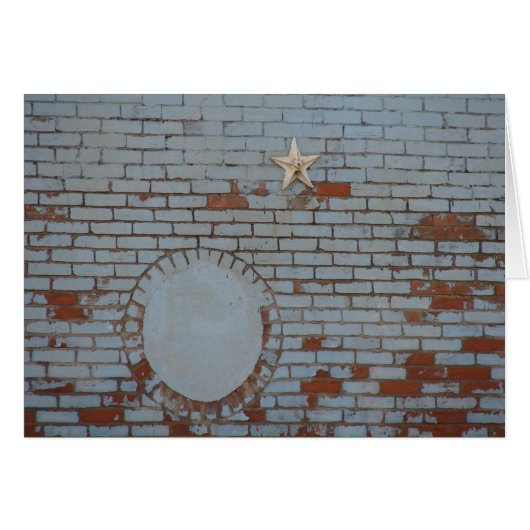 Peeling Blue Paint on Brick Wall Cards (Front Horizontal)