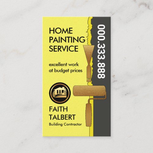 Peeling Paint Gold Brush Scrapper Business Card