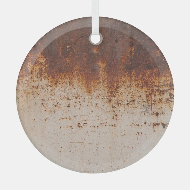 Peeling paint, rusty wall texture. glass ornament (Front)
