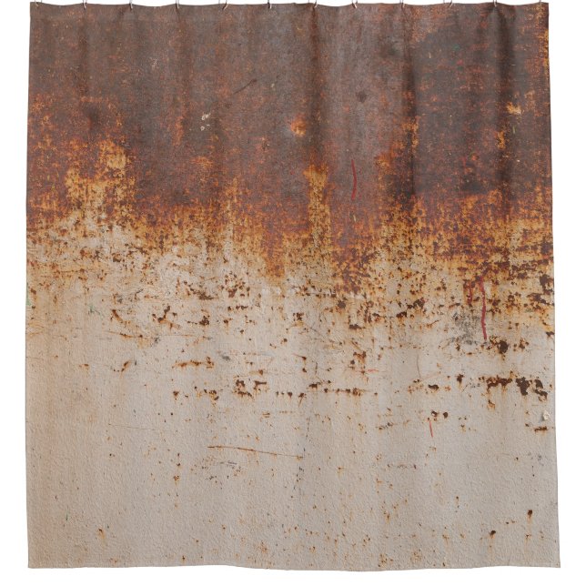 Peeling paint, rusty wall texture. shower curtain (Front)