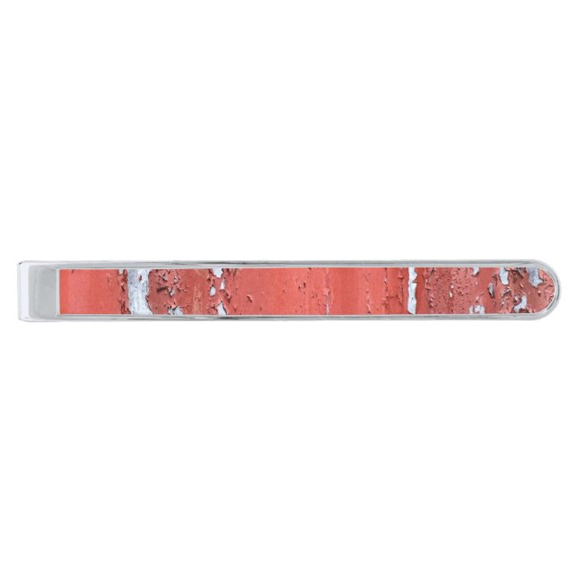 PEELING PAINT SILVER FINISH TIE BAR (Front)