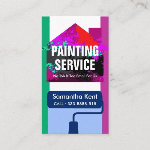 Peeling Paint Splatter Home Painter Business Card