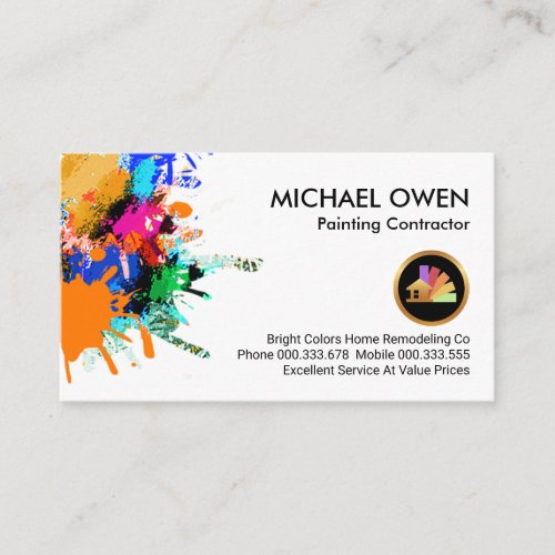 Peeling Paint Splatter Home Painting Business Card