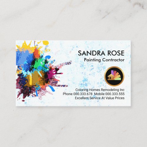 Peeling Paint Splatter Home Repairs Business Card