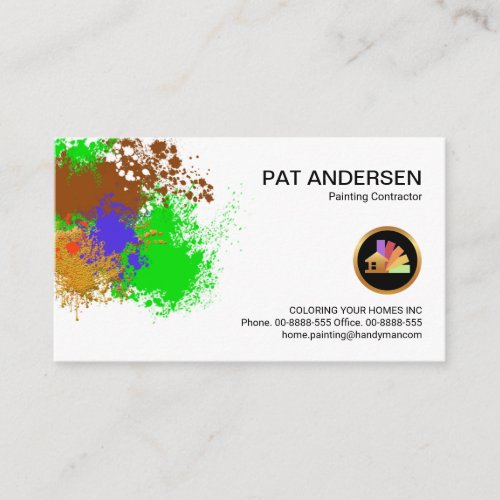 Peeling Paint Splatter Painter Business Card