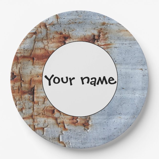 Peeling paint texture paper plates (Front)