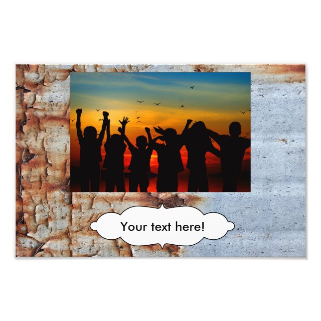 Peeling paint texture photo print (Front)