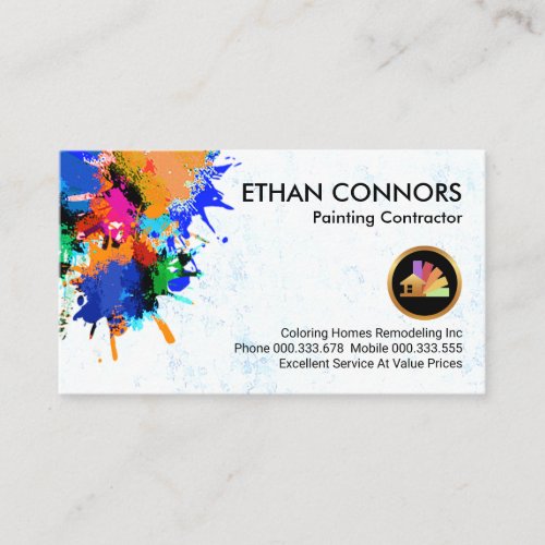 Peeling Paint Wall Splatter Painting Business Card