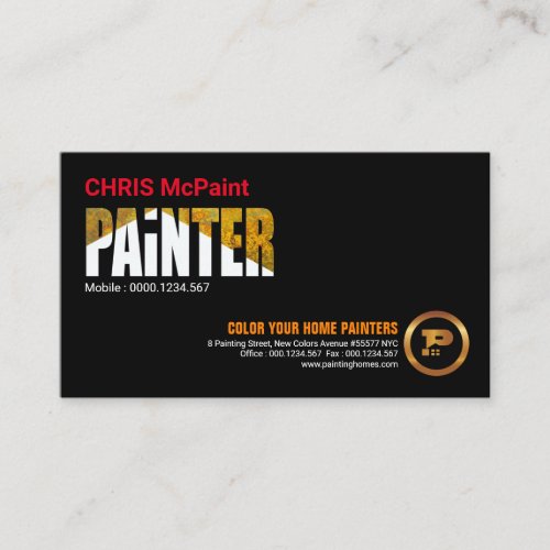 Peeling Painters Wall New White Paint Business Card