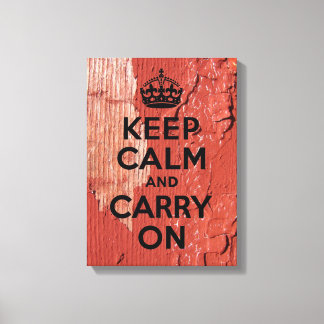 Peeling Red Barn Paint Keep Calm Canvas Print