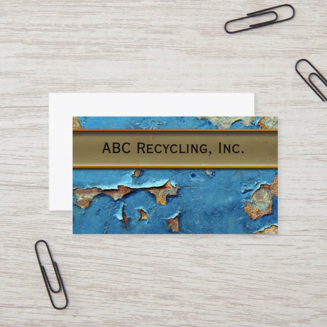 Peeling Rusted Paint Business Card (Front/Back In Situ)