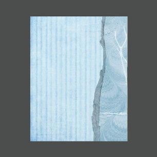 Peeling Striped Blue Scrapbook Paper