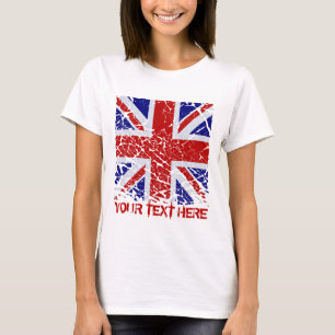Peeling Union Jack Flag of The UK T-Shirt