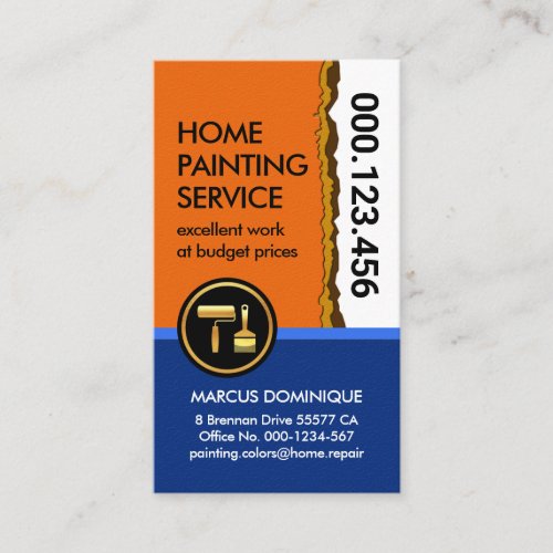 Peeling Wall Paint Remodeling Business Card