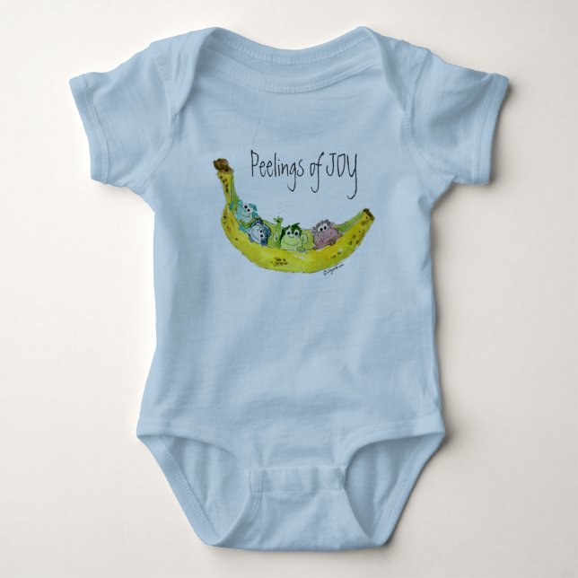 Peelings of Joy Monkeys in Banana Baby Bodysuit (Front)
