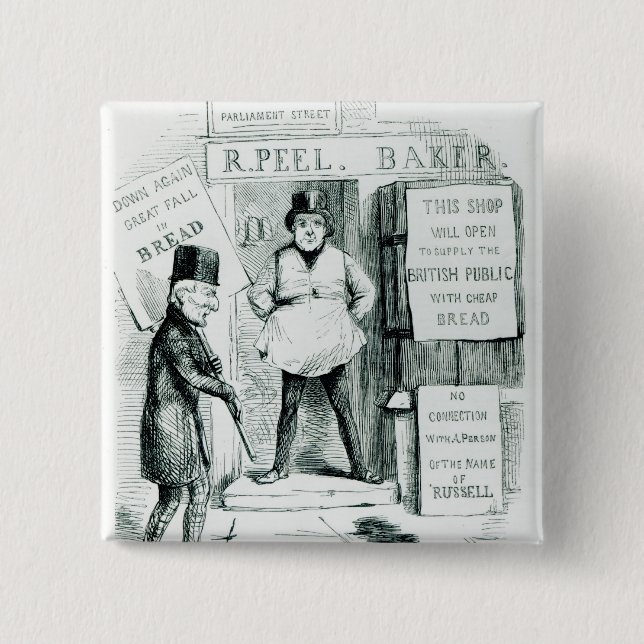 Peel's Cheap Bread Shop Button (Front)
