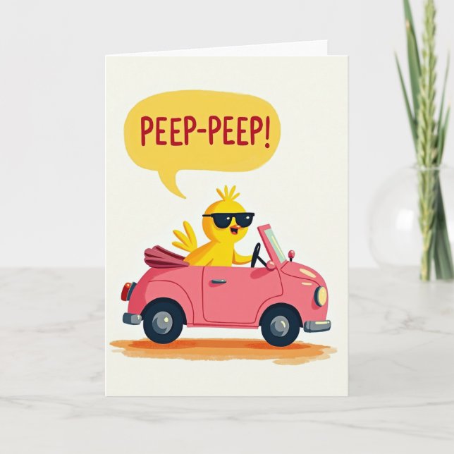 Peep Peep Fun Bird Ride Card (Front)
