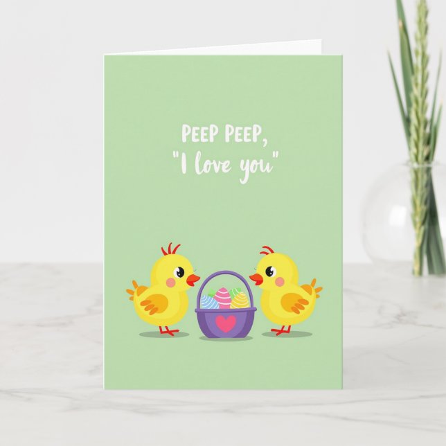 Peep Peep I Love You Bird Card (Front)