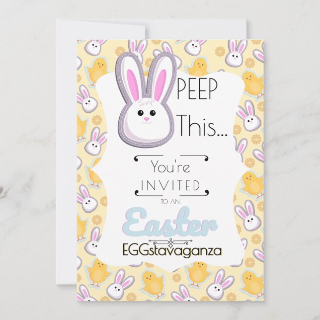 Peep This! Easter EGGstravaganza Invitation (Front)