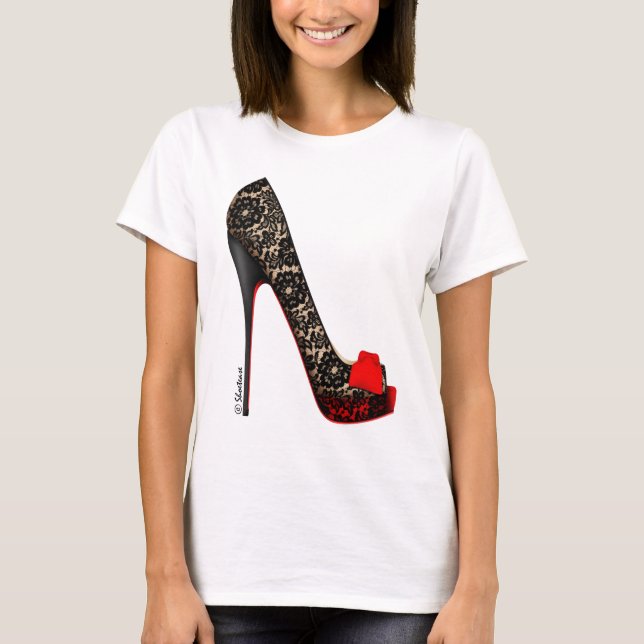 Peep Toe Platform Pump T-Shirt (Front)