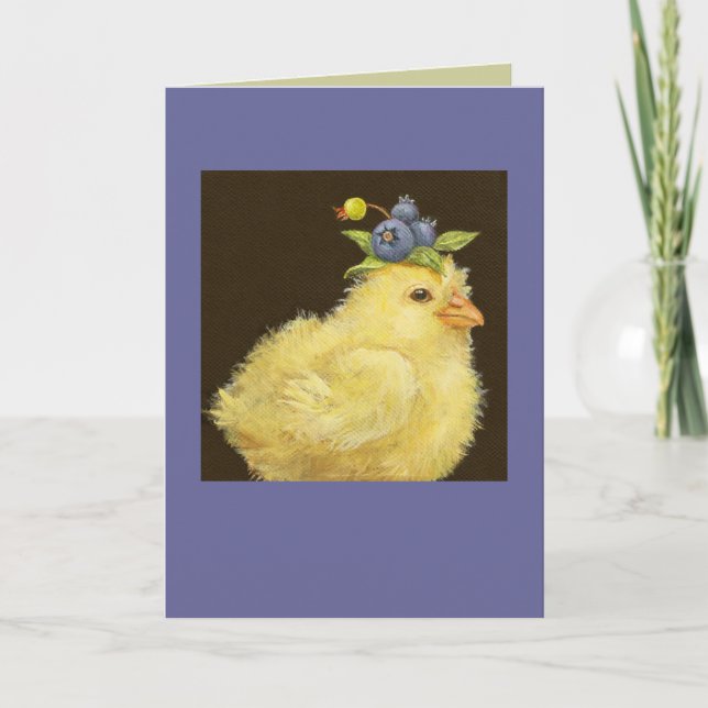 peep with blueberries card (Front)