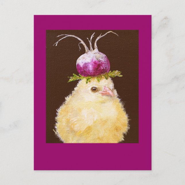 Peep with turnip hat postcard (Front)