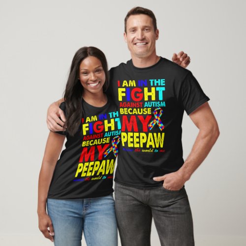 Peepaw Autism Awareness Puzzle Gift T_Shirt
