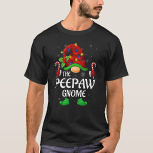 Peepaw Gnome Buffalo Red Plaid Matching Family Chr T-Shirt