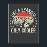 Peepaw Like a Grandpa Only Cooler Retro Postcard<br><div class="desc">Peepaw Like a Grandpa Only Cooler fatherhood Retro Vintage Funny Crew Graphic design Gift Standard Postcard Classic Collection.</div>