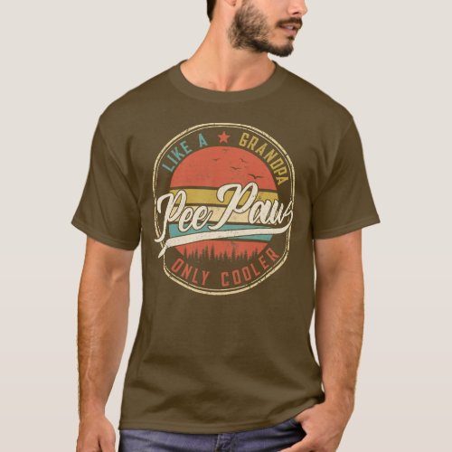 Peepaw Like A Grandpa Only Cooler Vintage Retro T_Shirt