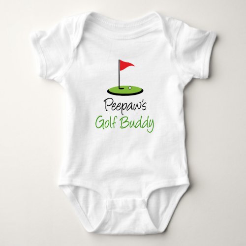 Peepaws Golf Buddy Baby Bodysuit