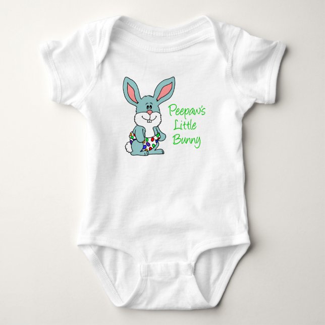 Peepaw's Little Bunny Baby Bodysuit (Front)
